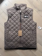 BEAR LAKE Weatherproof Vintage Men's Driftwood Diamond Quilted Vest MED