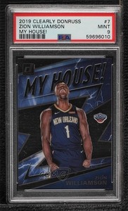 2019-20 Panini Clearly Donruss My House Zion Williamson #7 PSA 9 MINT Rookie RC