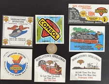 Vintage Mining Decals Consol Morgantown Operations Lot Of 7