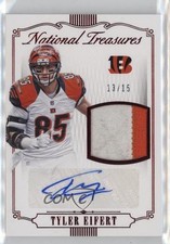 2015 National Treasures Material Signatures Prime 13/15 Tyler Eifert Auto 0c6