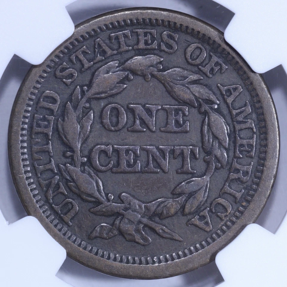 1844 Braided Hair Large Cent - 1c NGC VF35 BN - Image 4 of 4