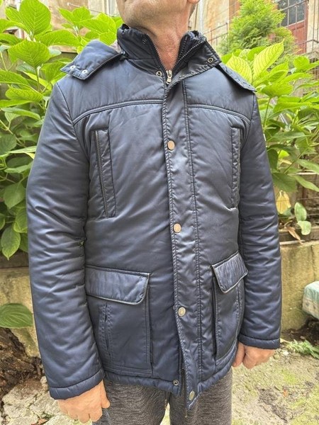 Men Cacharel Puffer Jacket Navy 38 / M / 46
