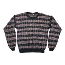 Vintage 80s Le Tigre Crewneck Funky Pattern Sweater Men  s Size Medium