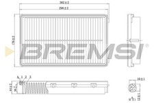 Filtro aria FA1222 BREMI per HYUNDAI,KIA
