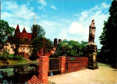 Wroclaw Poland postcard MOST TUMSKI (TUMSKI BRIDGE) & OSTROW TUMSKI a/12 BR5030