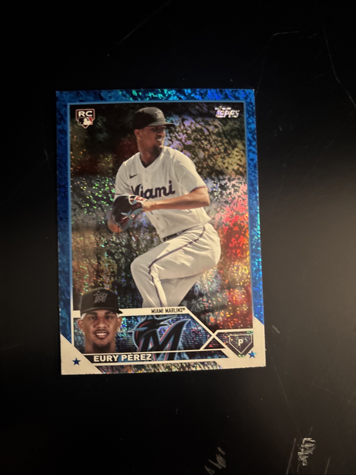 2023 Topps Update Series - Eury Perez #US139 Blue Foil /999 (RC)