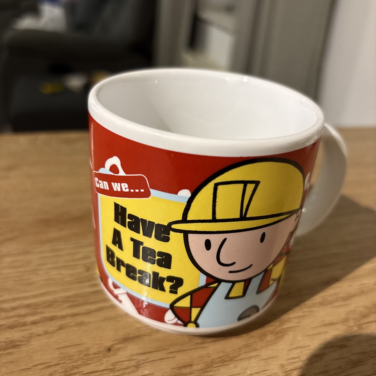 Taza de cerámica vintage Bob The Builder 2000 “Have A Tea Break” hecha en Inglaterra