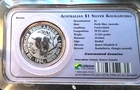 1994 Australian Kookaburra Bird Perth Mint Bullion-0.999 Silver 1 Oz Art Coin