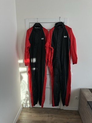 IXS Orca Evo Rainsuit Black Red, One Piece Suit Waterproof Size Xxl / 2Xl