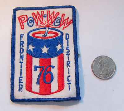 Vintage BOY SCOUT BSA - PATCH - POW WOW 76 Frontier District