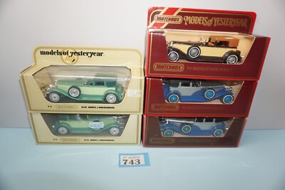 Matchbox Models of Yesteryear - Y4 1930 MODEL J DUESENBERG Restposten x 5 boxed