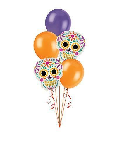 Ramo Globo Calavera Feliz Halloween (5 Globos) | Fiesta Viva - Imagen 1 de 1