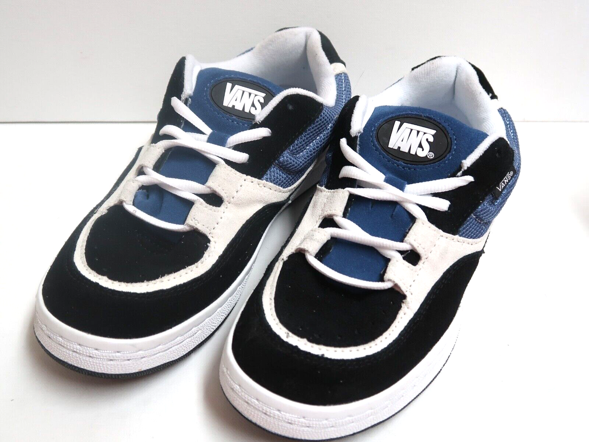 Vans Speed LS Skate Shoes Black/White/Blue Suede + Blue Vans Speed LS Skate Shoes Black/White/Blue Suede + Blue