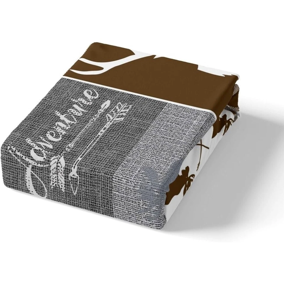 Juego de cama de camping para niños, granja caza ciervo edredón cubierta cabaña rústica Foto 4 de 4