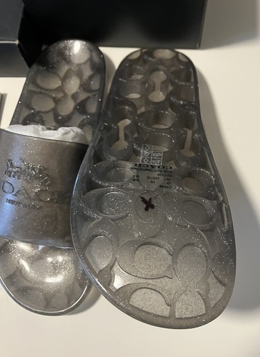 Coach C3068 Ulyssa Women's Rubber Jelly Slide Sandals Size 6 (Read) - Picture 4 of 6