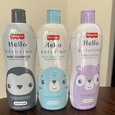 Fisher-Price Hello Bedtime Hypoallergenic Baby Shampoo, Body Wash and Lotion  