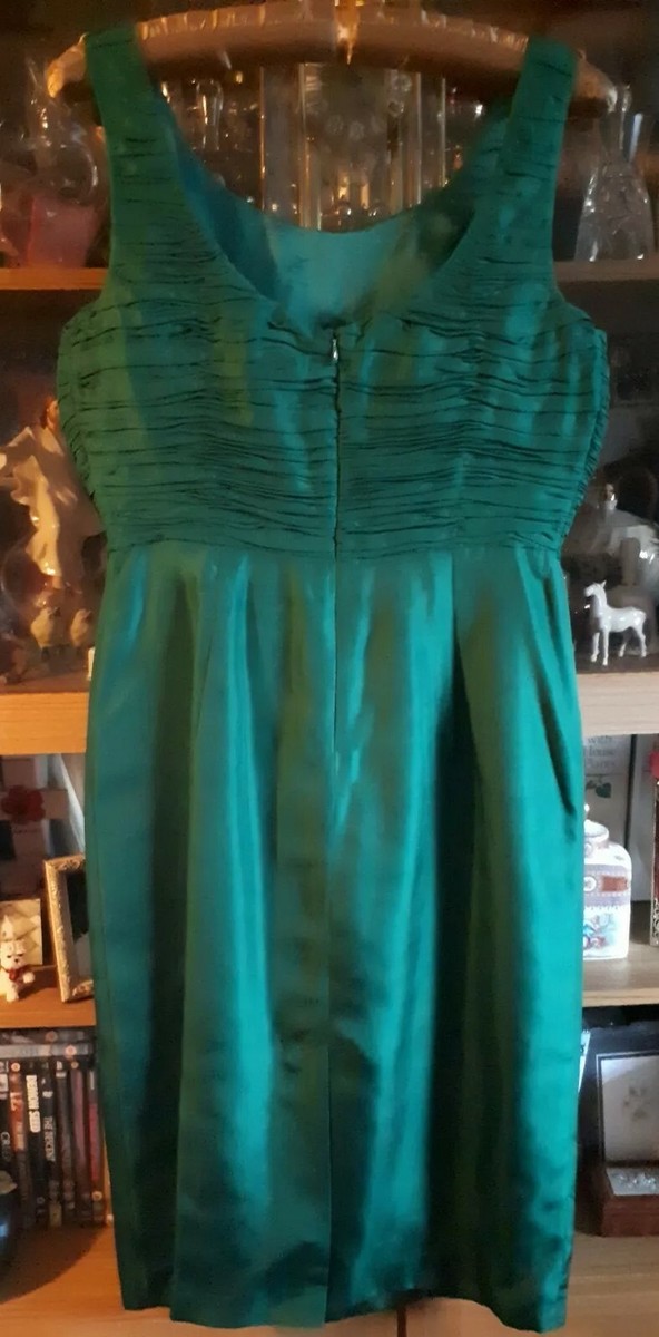 NEW Lk Bennett Stunning Emerald Green Silk Dress S10 | eBay UK