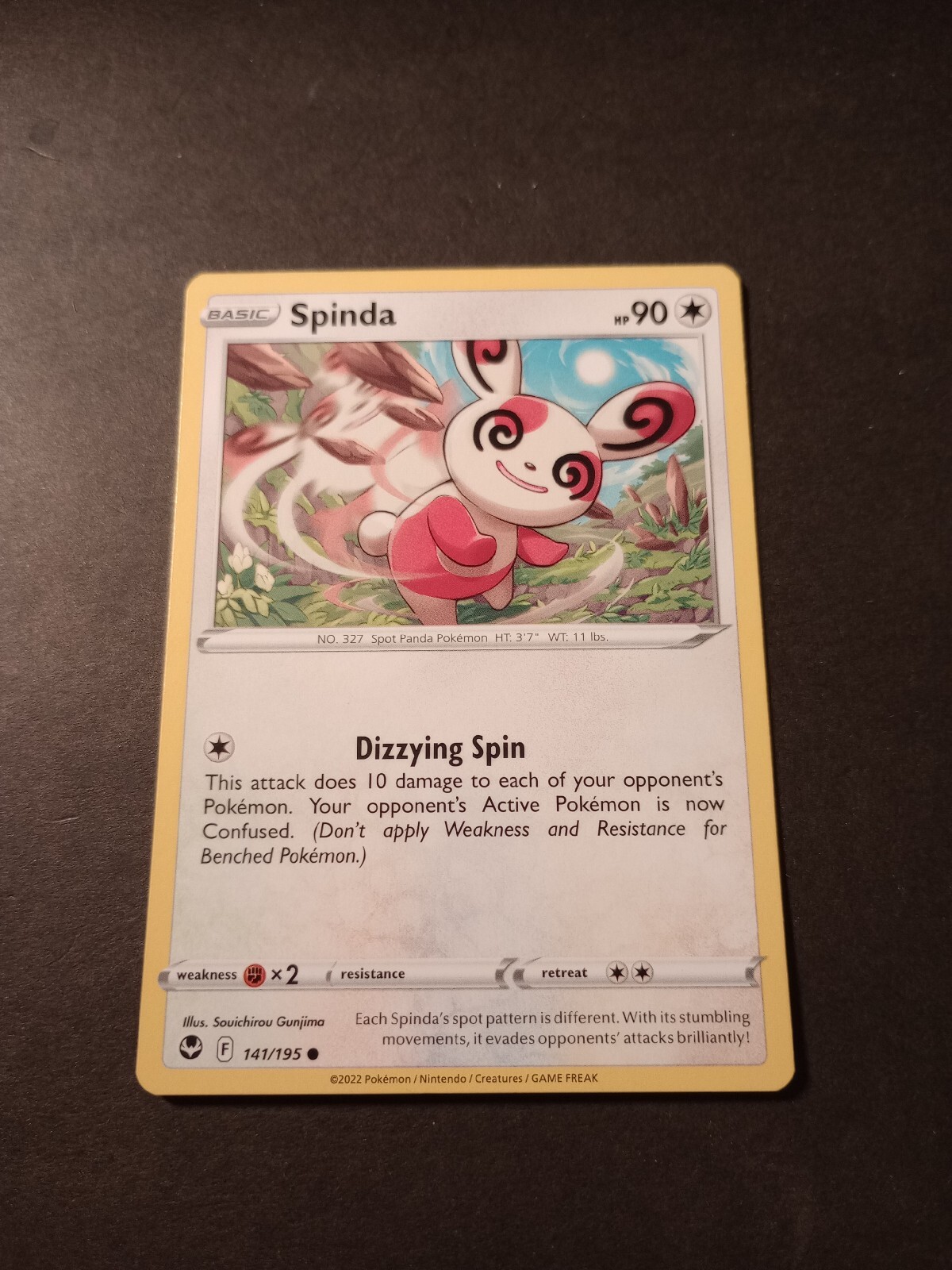 Pokemon Silver Tempest Spinda Common Card 141/195 NM
