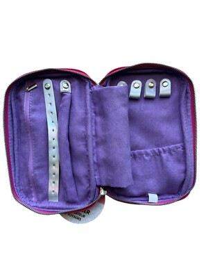 Hello Kitty Sanrio Pink Nylon Jewelry Travel Organizer with Zip Closure Case