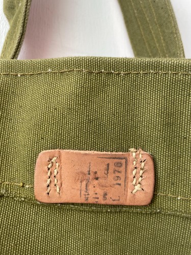 Vintage Shoulder Bag European 1970s Canvas Satchel - Picture 7 of 10