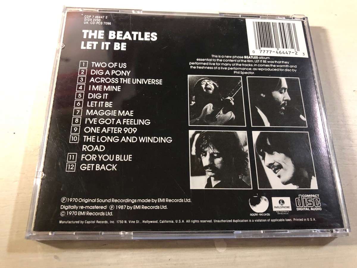 The Beatles - Let it Be (1970) Music CD CDP 7 46447 2 1992 RE | eBay
