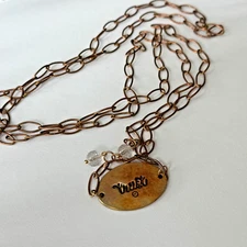 Metal Chain Necklace with "Trust"