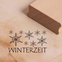 Motivstempel Winterzeit Stempel Schneeflocken Ca. 48Mm X 28Mm Schnee Winter