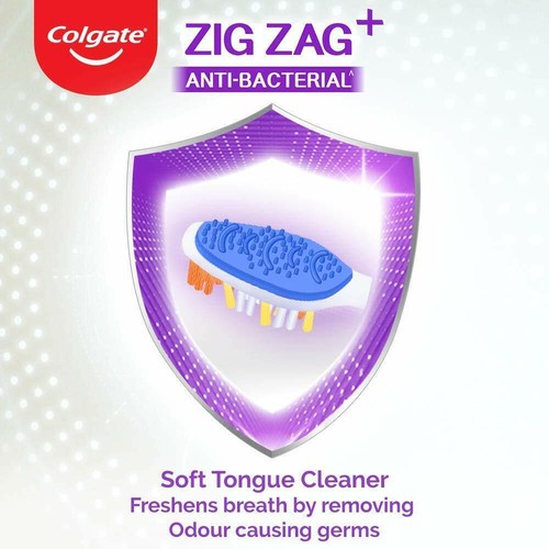 Colgate ZigZag Toothbrush - SOFT zig zag bristles - 6 PC PACK - Picture 5 of 7