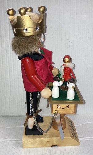 Steinbach Smoker Music Box The Double King Dancing Wooden Volkskunst Pre Own - Picture 2 of 16