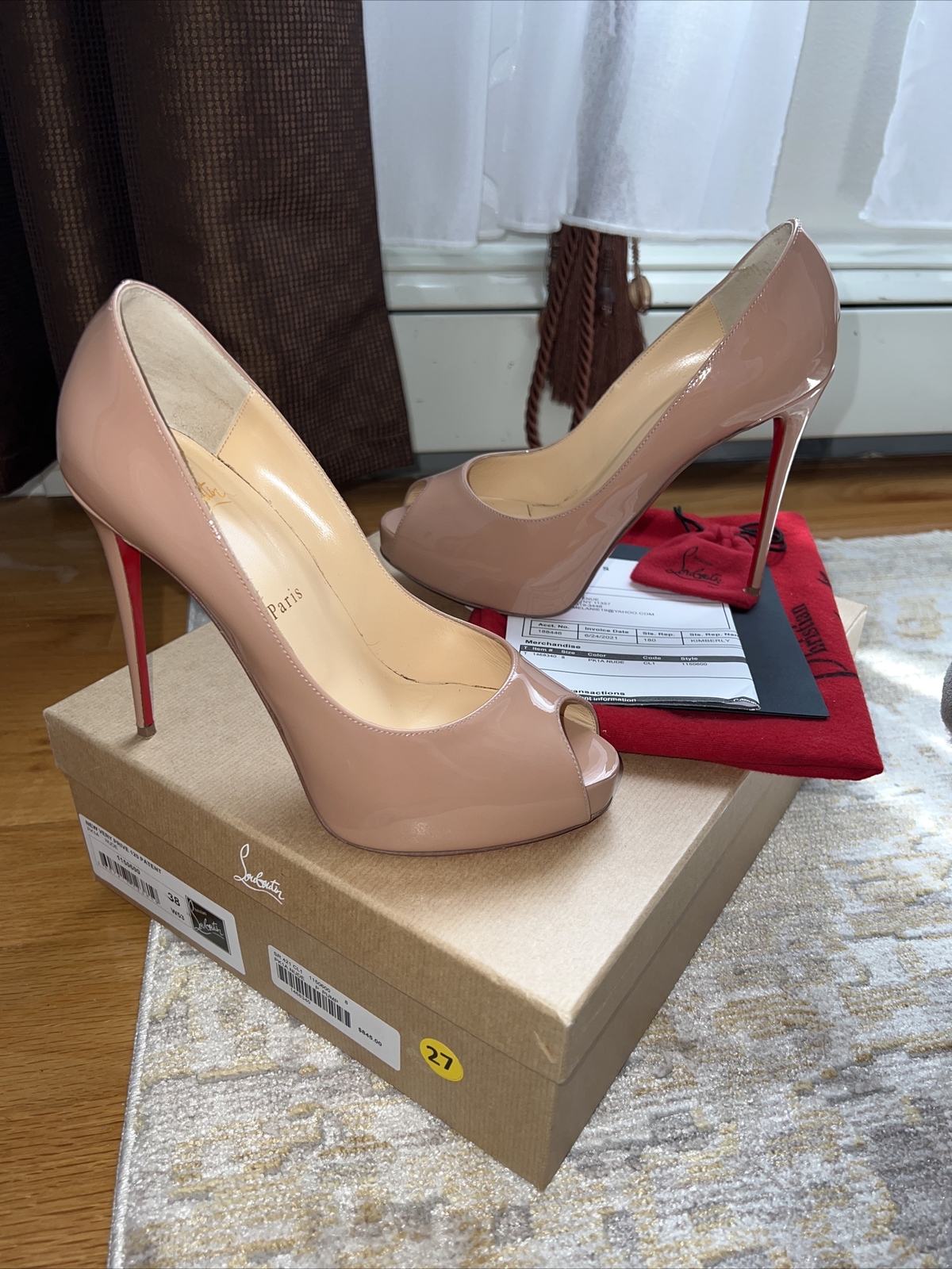 Click to view more detailed imagery on our partner's website Pre-owned Nude Christian Louboutin New Very Prive 38 Authentic In Beige