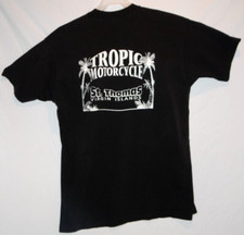 TROPIC MOTORCYCLE Harley Davidson St Thomas US Virgin Island Tee Men's XXL Black