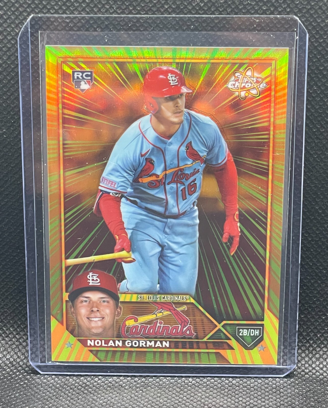 Nolan Gorman 2023 Topps Chrome Update Radiating Rookies Parallel RC #RR-22 SSP