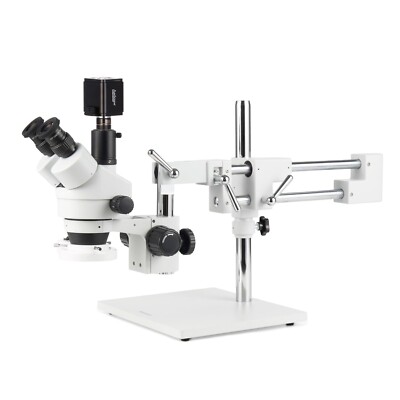 AmScope 3.5-90 Trinocular StereoFluorescent Microscope Backlit HDMI/WiFi/LAN Cam