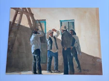 Michael Fuchs Painting Famous Listed American Indian Portrait Vintage Iconic