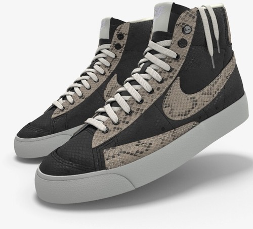 Nike Blazer Mid '77 Python By You UK 11 EUR 46 Black Brown - Picture 5 of 11