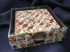 JUEGO DE CARTAS BARROCAS ESTILO SIGLO XVIII impresión 6 MONTAÑAS Y SOPORTE sin usar ¡NUEVO!