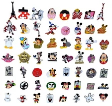Mickey & Minnie Themed 6 Pins Disney Parks Trading Pin Set Randomly Assorted New
