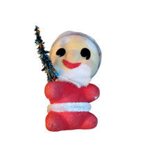 Mid Century Christmas Santa Ornament - Styrofoam Felt - Made in Japan - Vintage