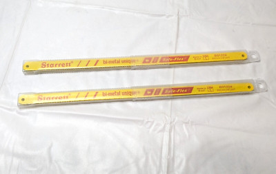 2 PK Starrett Bi-Metal Unique HSS Safe-Flex Hacksaw Blades 12''- 24TPI KBS1224-10