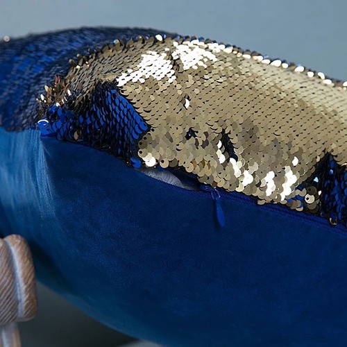 Personalised Mermaid Pillow Case Magic Reversible Sequin Throw Cushion Cover - Picture 11 of 46