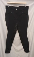 HORZE Hi Waist Silicone Full Seat Riding Pants Breeches Women 32 Black