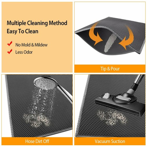 Cat Litter Mat EVA Double Layer Kitty Litter Trapper Carpet Urine-proof Rug Pad - Picture 7 of 12