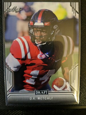 D.K. Metcalf 2019 Leaf Draft Rookie Card RC #12 OLE MISS