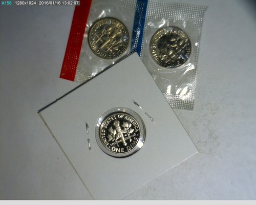 1978 PDS Roosevelt dimes Unc in mint cello and Proof - Picture 2 of 2