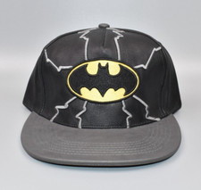 Batman DC Comics Superhero Faux Leather Snapback Cap Hat