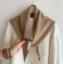 Winter Wool Knitted Triangular Scarf Warm Shawl New Triangle Knit Scarves