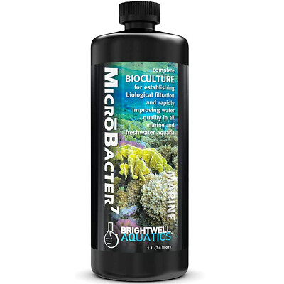 Brightwell Aquatics MicroBacter7 1 Liter Bioculture Freshwater & Marine Aquarium
