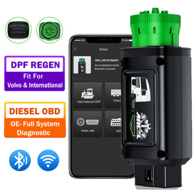 Heavy Duty Truck Scanner DPF Regen Tool Fit for Volvo & International OBD2 Scan 