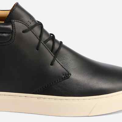 Nisolo Everyday Mid Top Black Leather Sneaker Size 9.5 Cortez Vibram Chukka NISOLO CORTEZ MID TOP SNEAKERS MEN main image 4