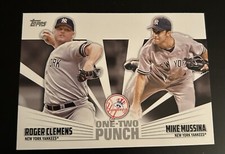 2023 Topps Series 1 #12P-21 Roger Clemens Mike Mussina One Two Punch Yankees